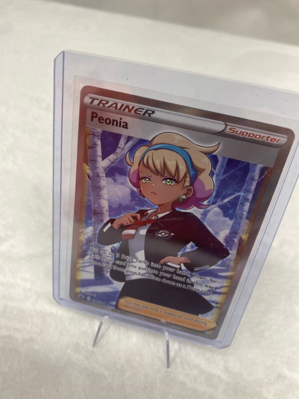Peonia - 196/198 - Full Art Ultra Rare Chilling Reign - Pokemon Card - NM